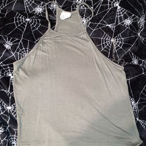 Olive green halter top
